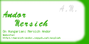 andor mersich business card